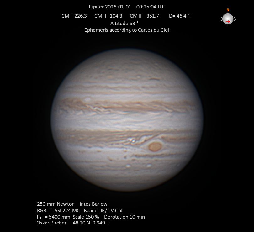 Jupiter vom 01.01.2026