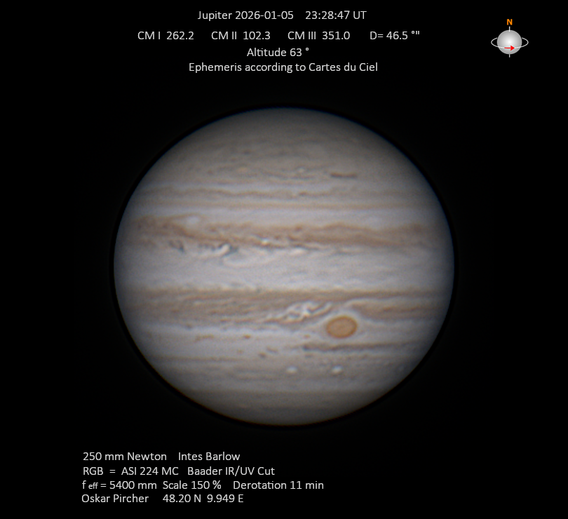 Jupiter vom 05.01.2026